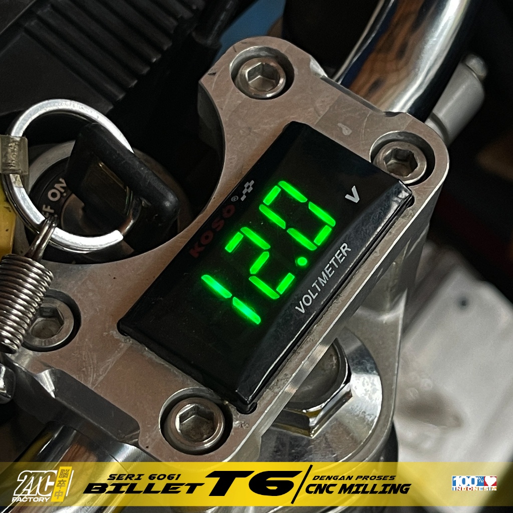 HJK VOLT METER KOSO Voltmeter Koso Voltage Meter Volt Meter Koso SLIM Voltmeter KOSO Slim Original