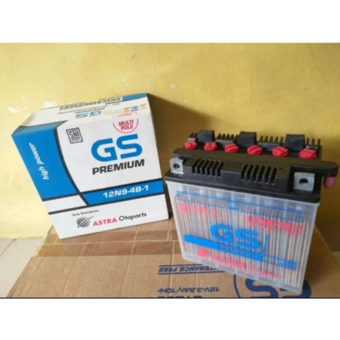 AKI MOTOR GS ASTRA 12N9-4B-1 12V 9Ah AKI BASAH DiskonJual MurahHarga DiskonObral