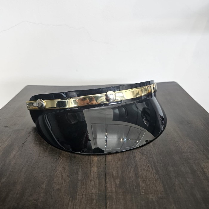 PET HELM SIMPSON CHOPPER SMOKE LIST GOLD / SILVER TOPI HELM SIMPSON