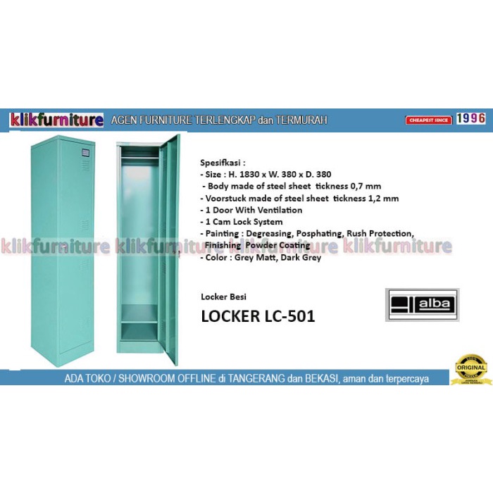 

Lc 501 New Alba Lemari Locker Besi 1 Pintu