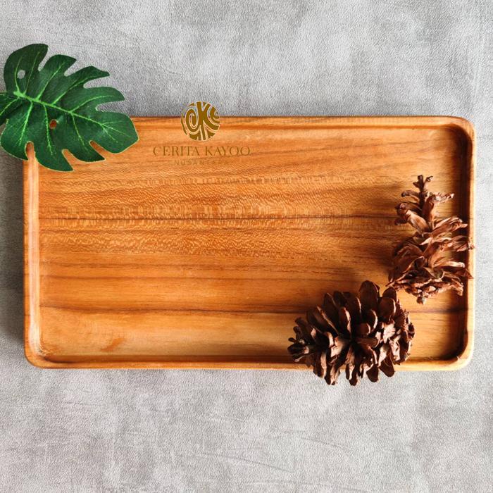 READY PIRING KAYU KOTAK JATI PIRING SAJI RESTORAN NAMPAN KAYU JATI KOTAK COD