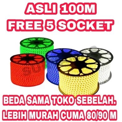 Lampu Led Selang 5050 SMD Led Strip 5050 100m Outdoor 1 Roll 100 Meter