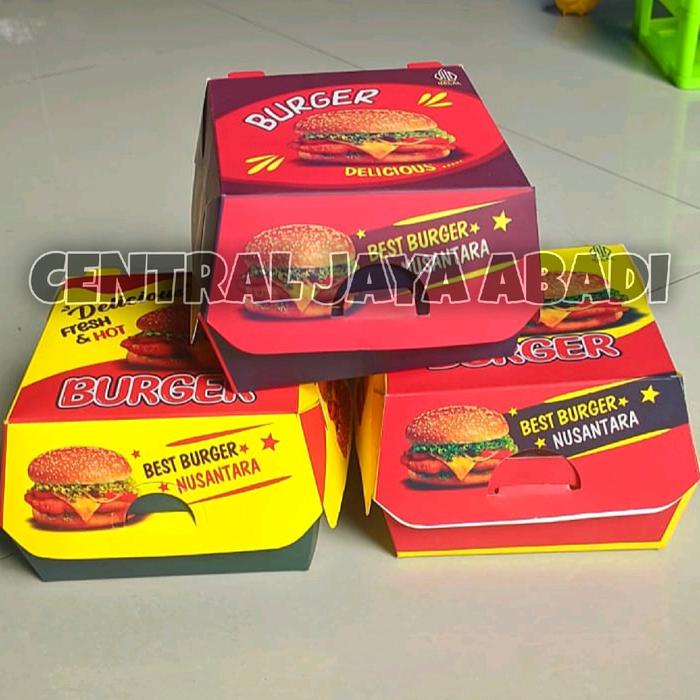 

terbaru !!! 150 lembar box burger ivori putih 10108 cm viral kemasan hamburger produk terbaru viral