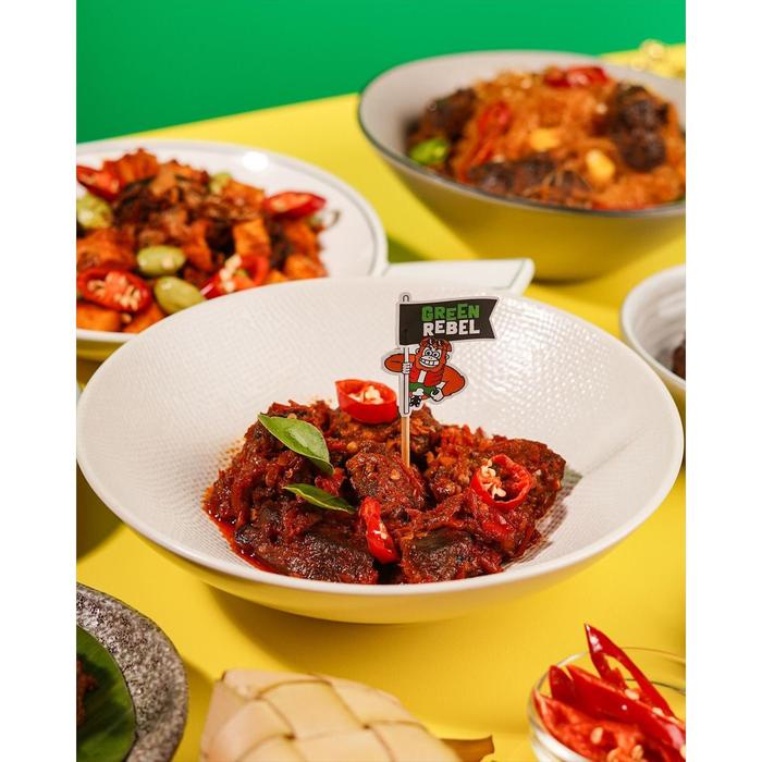 

terbaru !!! green rebel chili garlic stir fry (dendeng balado) daging vegetarian ready
