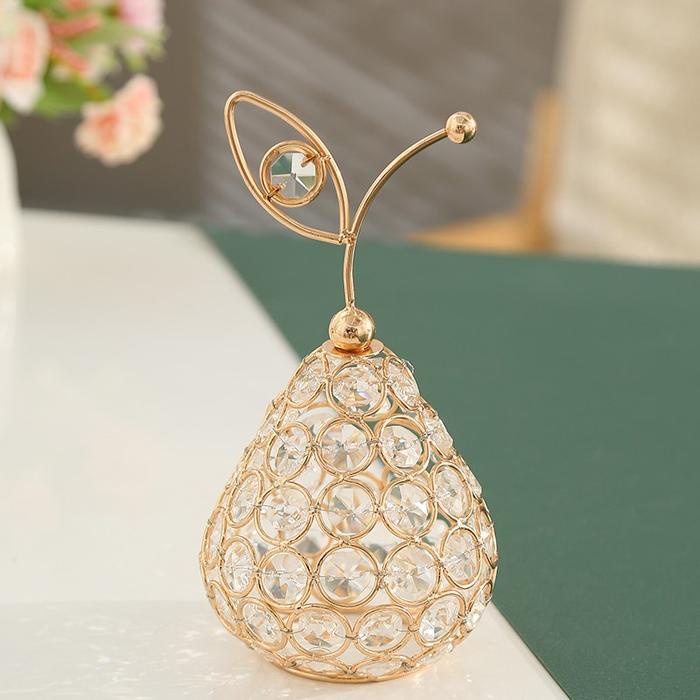 

terbaru !!! cod pir / nanas / apel ornamen kristal buah / dekorasi ruang tamu kristal ready