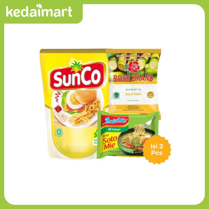 

Sembako Spesial A (Gula, Mie Instan, Minyak Goreng)