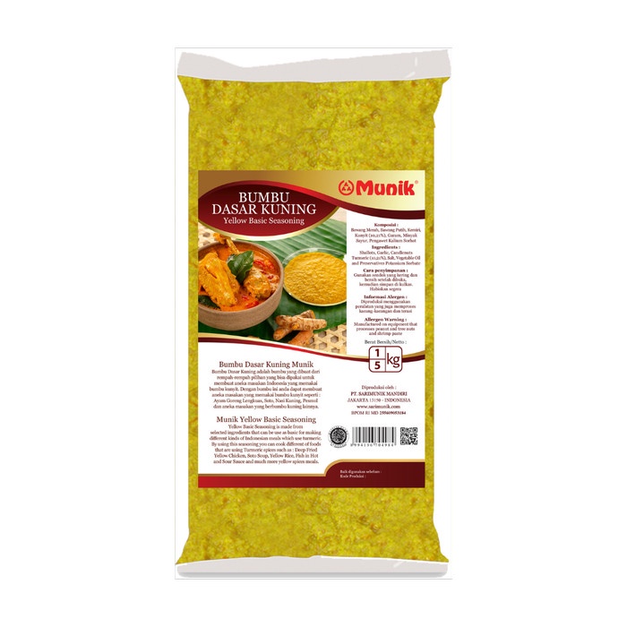 

Bumbu Munik Bumbu Dasar Kuning - 1000Gr