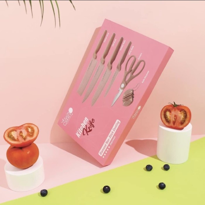 [mojiko] - Steincookware Stein Pisau Diamond Knives Set 6 in 1 (ORIGINAL)