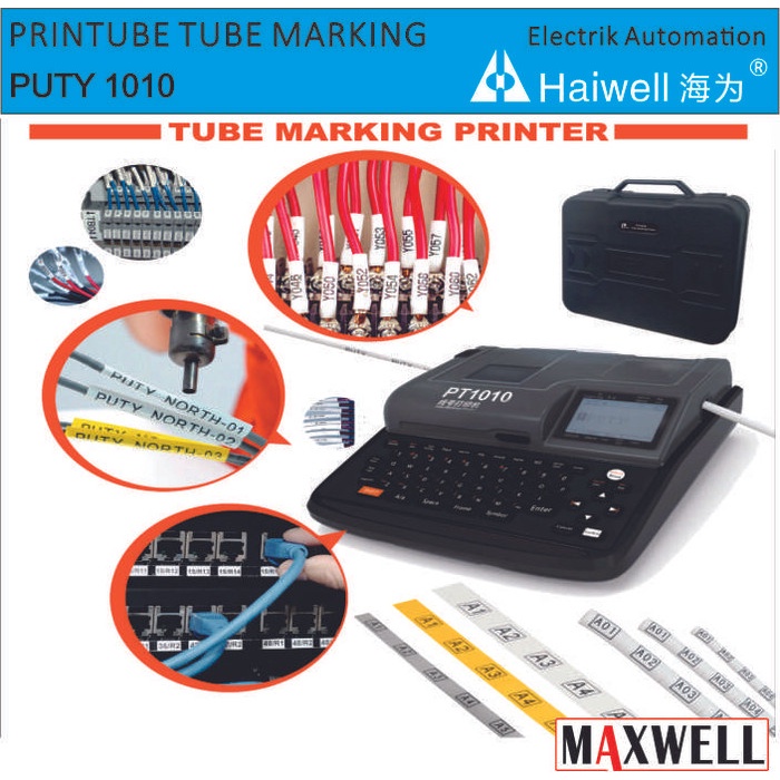 TUBE KABEL MARKER LABEL PRINTER PUTY PT1010