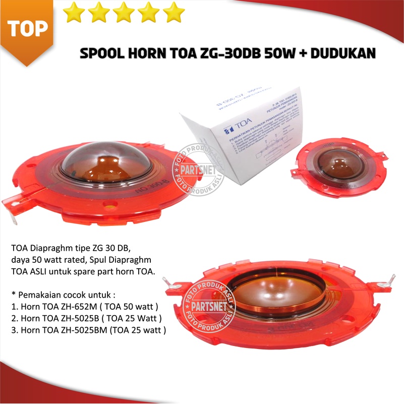 spool spul Sepul Corong TOA 50 WATT SPUL TOA ZG-30D-B + Dudukan
