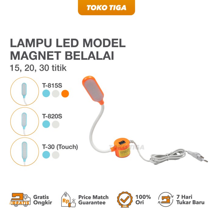

Lampu Mesin Jahit LED 30 Titik TOUCH (Model Belalai Magnet)