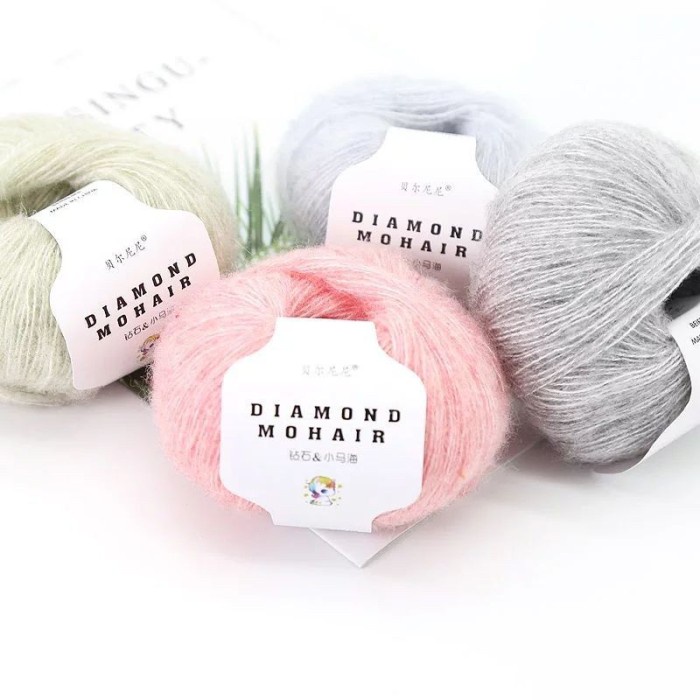 

25gram Benang Rajut Mohair Angola Yarn Handcraft Knit Weaving Crochet