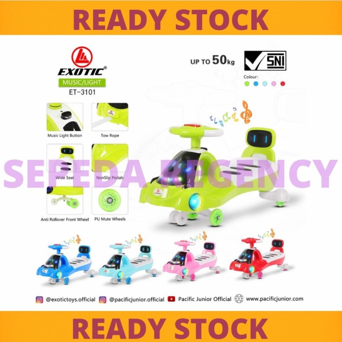Exotic Et 3101 Mainan Mobilan Anak - Swing Car Et 3101