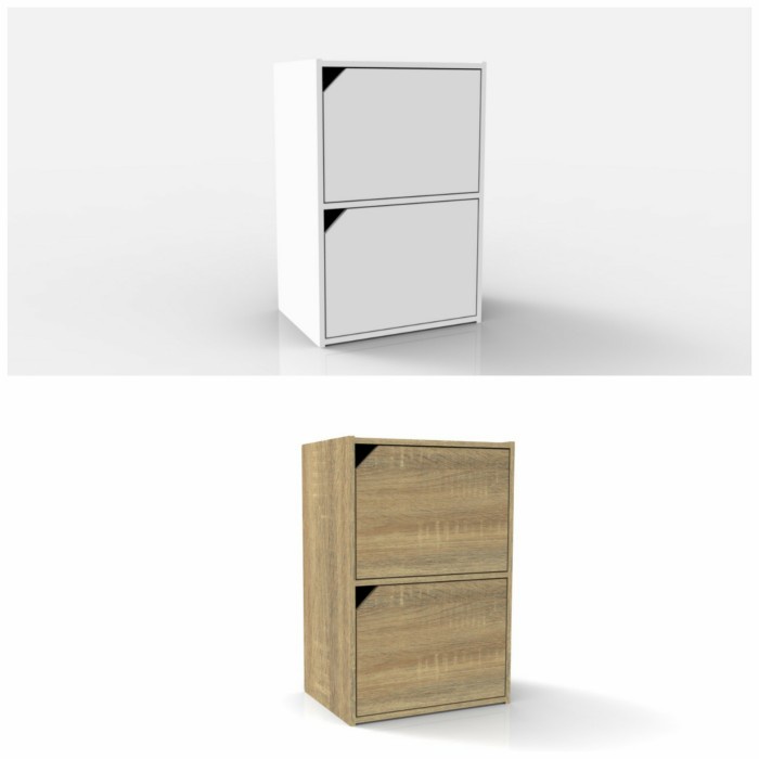 RAK LEMARI SERBAGUNA / RAK BUKU PINTU MINIMALIS / RAK BUKU SUSUN 2 :)