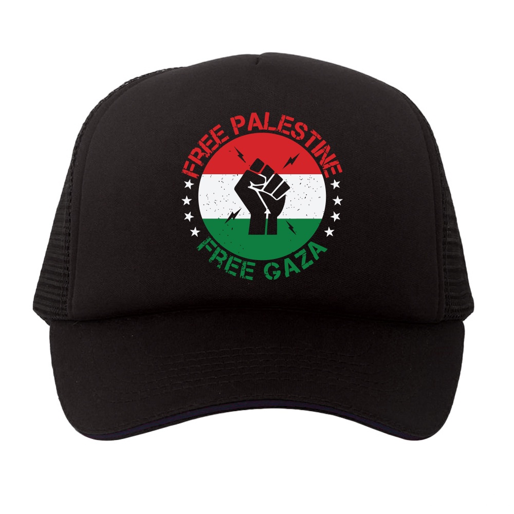 Topi Trucker Palestina Free Palestine Free Gaza Logo