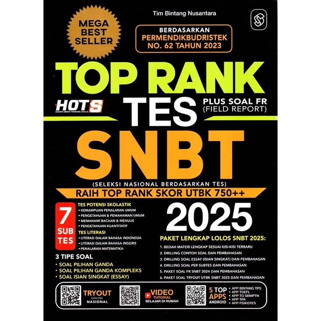 

SALE !!! BUKU TOP RANK TES SNBT 2025 READYY