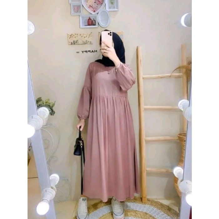 TERBAIK Gamis Kayla Maxy Dress Mat Shakila Pakaian Wanita Remaja Dan Dewasa Muslimah Modern Kekinian