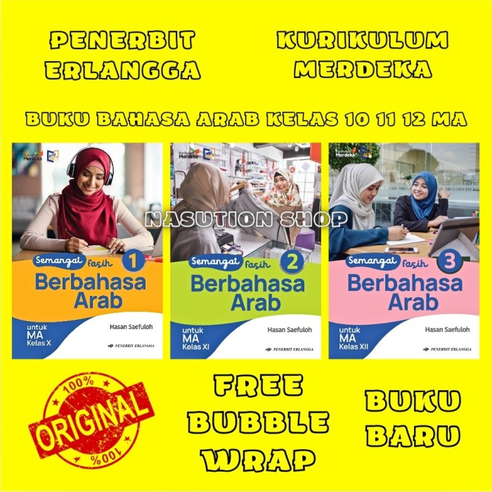 

SALE !!! BUKU SEMANGAT FASIH BAHASA ARAB KELAS 1 2 3 / X XI XII MA ERLANGGA KURIKULUM MERDEKA