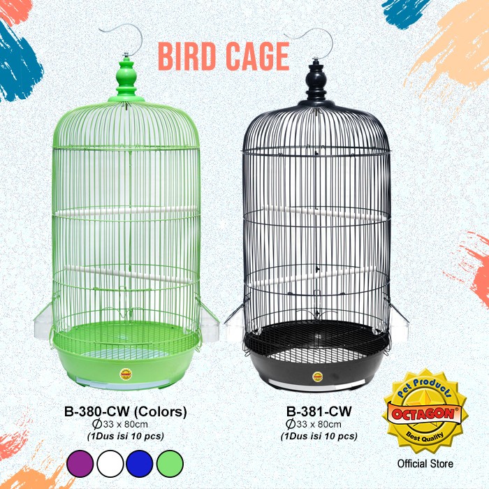 Kandang Octagon - Kandang Burung Besar Sangkar Kapsul Besar Kandang Bulat Sangkar Lovebird