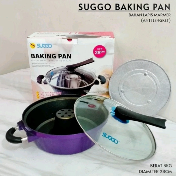 Baking Pan Suggo 28cm / Loyang Cetakan Kue Bolu Teflon Anti Lengket