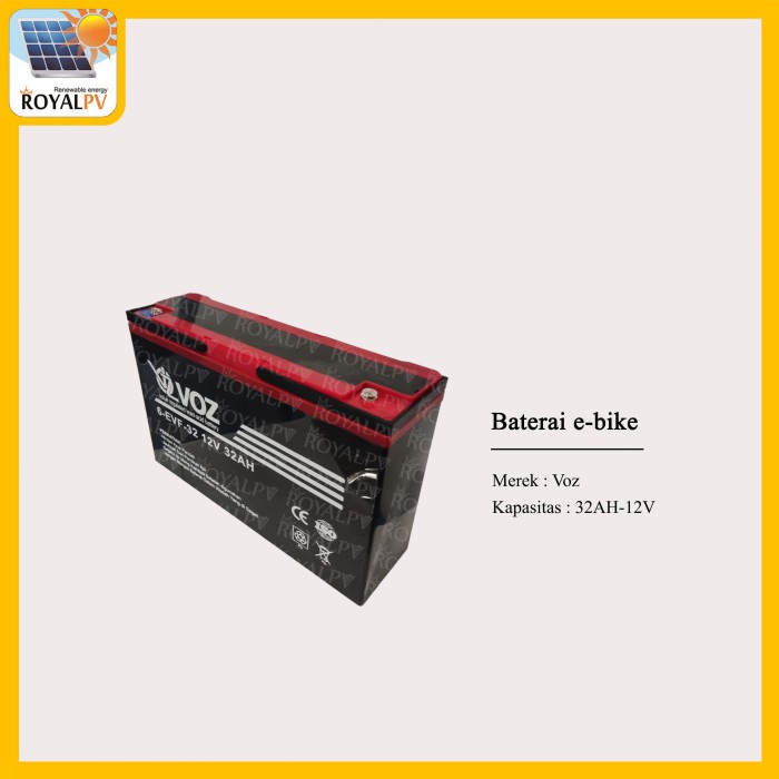 Baterai sepeda listrik ebike 12v 32ah aki sepeda listrik ebike