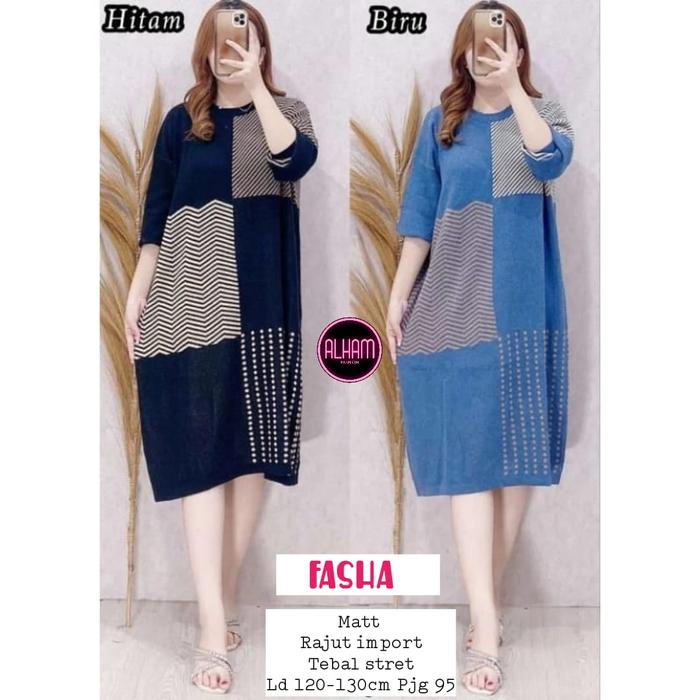 NEW TUNIK WANITA JUMBO LD 120 KEKINIAN RAJUT IMPORT PREMIUM TERBAUR PAKAIAN WANITA BAJU ATASAN TUNIK