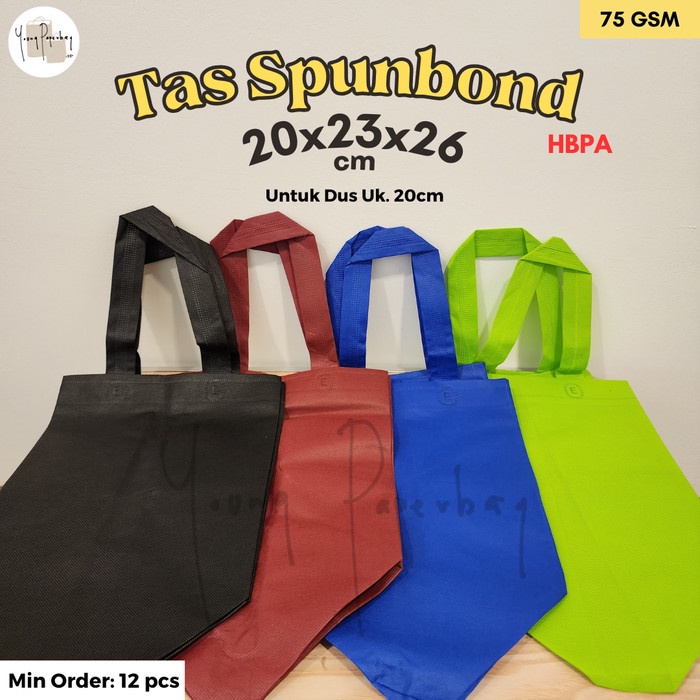 Spunbond Tas Kain / Tas Belanja Spunbond Goodie Bag Hbpa 75Gsm Box 20