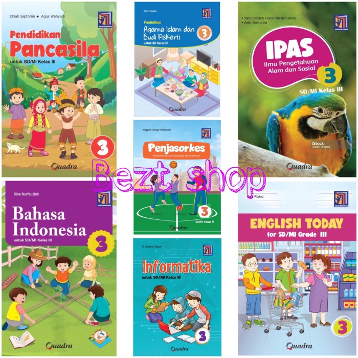 

SALE !!! BUKU PAKET KELAS 3 SD/MI KURIKULUM MERDEKA - QUADRA READYY