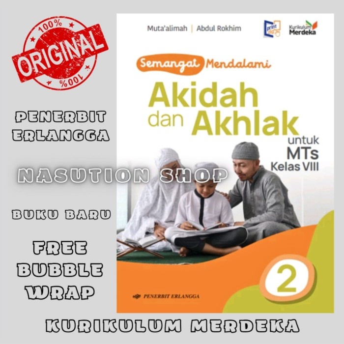 

SALE !!! BUKU AKIDAH DAN AKHLAK KELAS 2 / 8 MTS ERLANGGA KURIKULUM MERDEKA ORI READYY