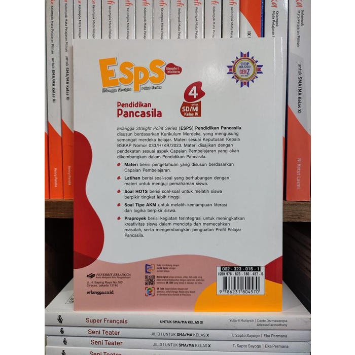

SALE !!! ERLANGGA ESPS PENDIDIKAN PANCASILA REVISI KELAS 4 SD KURIKULUM MERDEKA READYY