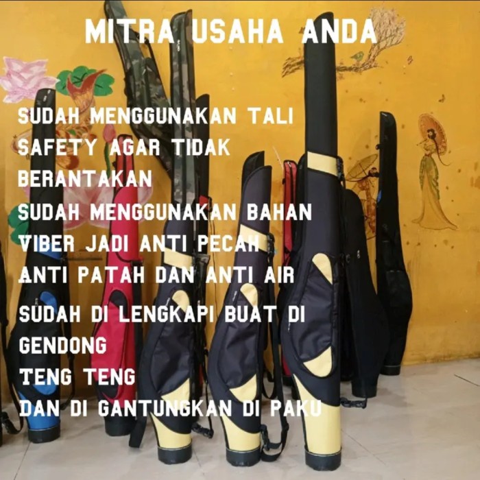 KUYY TAS PANCING HARD CASE VIBER ELASTIS+ MANGKUK 80 - 200 CM COD