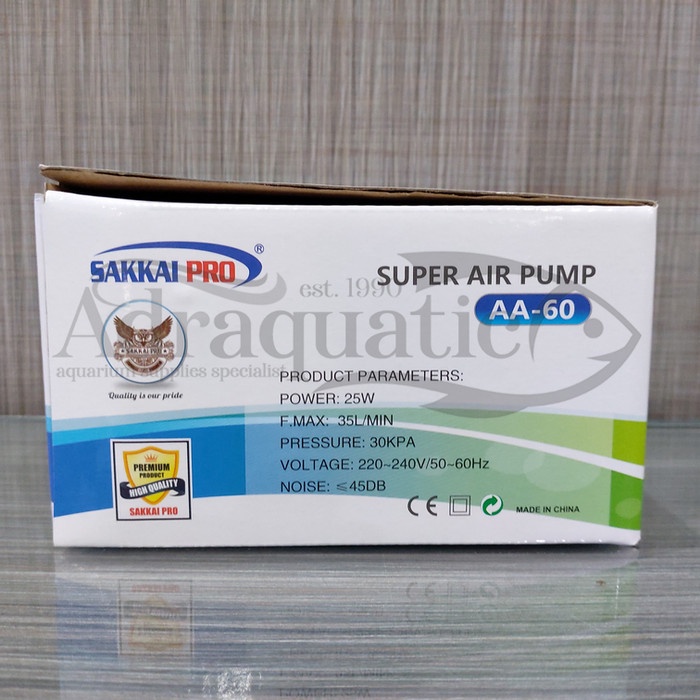 SAKKAI AA-60 SUPER AIR PUMP AERATOR POMPA UDARA GELEMBUNG AQUARIUM