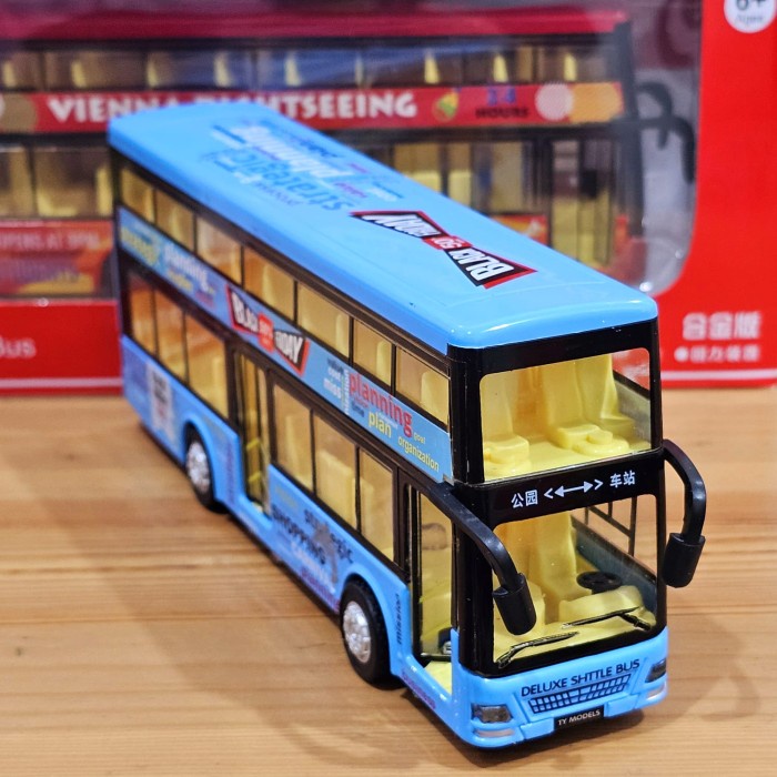 ready stok diecast bus double decker londoners bus hongkong bus pariwisata skala 1:32 metal alloy