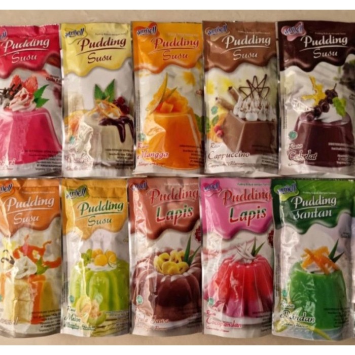 

Ready Stok" Nutrijell Pudding Susu Santan Lapis Varian Rasa - Bubuk Jelly Instant