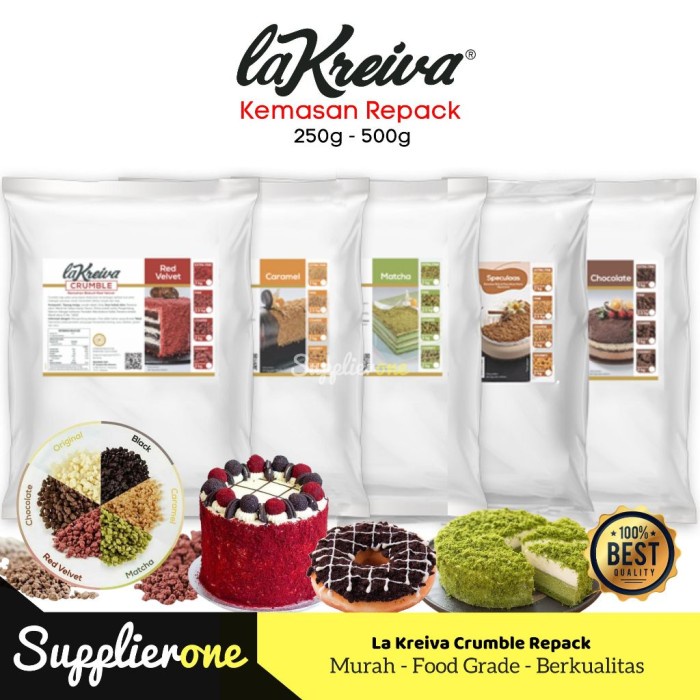 

Ready Stok" La Kreiva Crumble / Crumble Topping / Toping Kue / Crumble Red Velvet