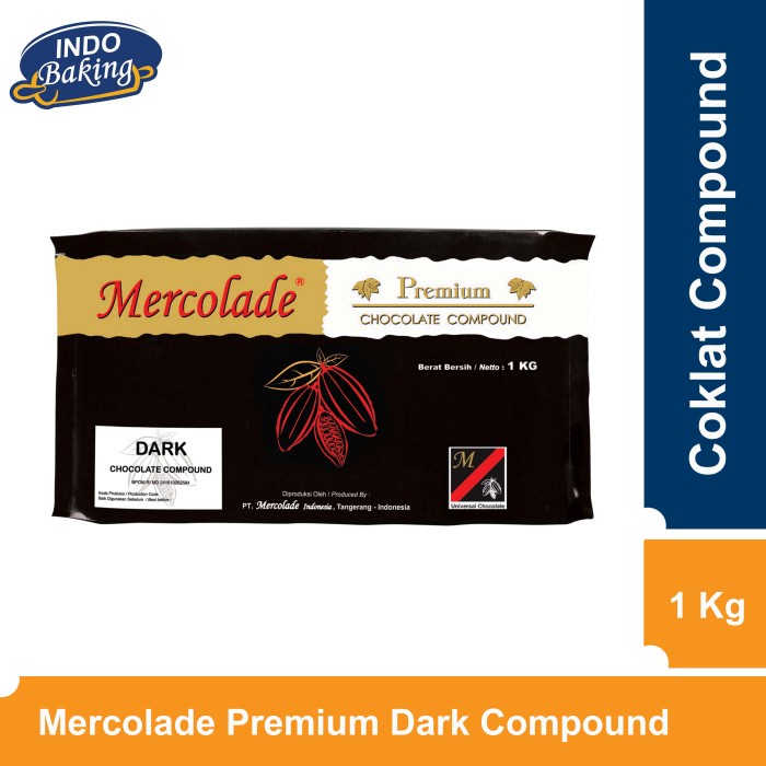 

Ready Stok" Mercolade Premium Dark Chocolate Compound 1 Kg