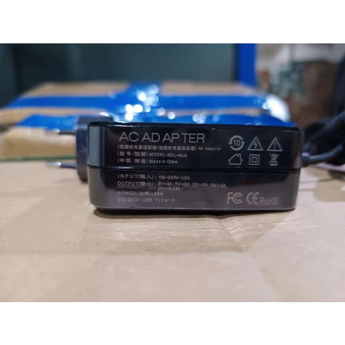 Jual 65W 20V 3.25A USB-C Adaptor Charger TYPE C Chromebook S11 13 15 cp311 cp315 cp713 cb311 cb314