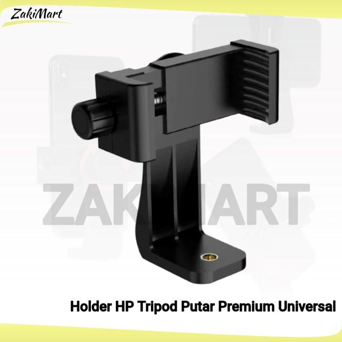Holder Hp Tripod Putar Premium Universal - Holder Hp Tripod 360 Landscape / Portrait - Tripod Kamera