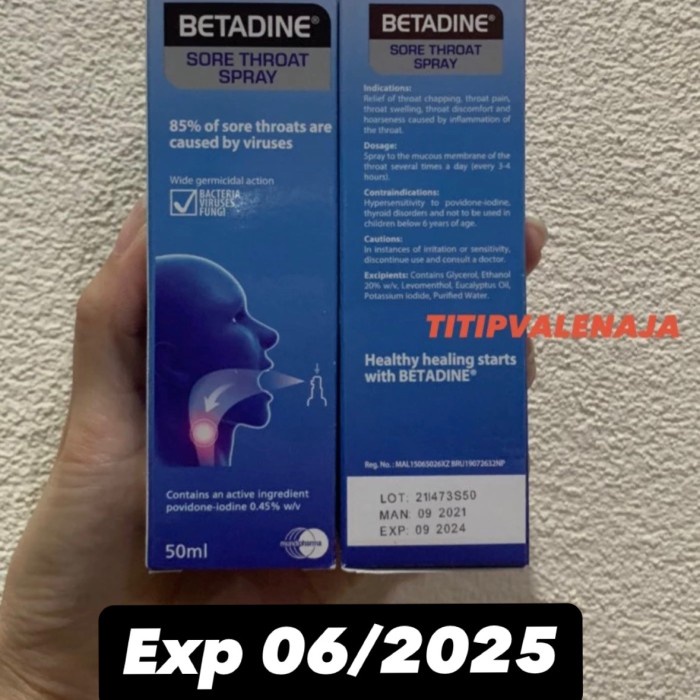 Betadine Sore Throat Spray