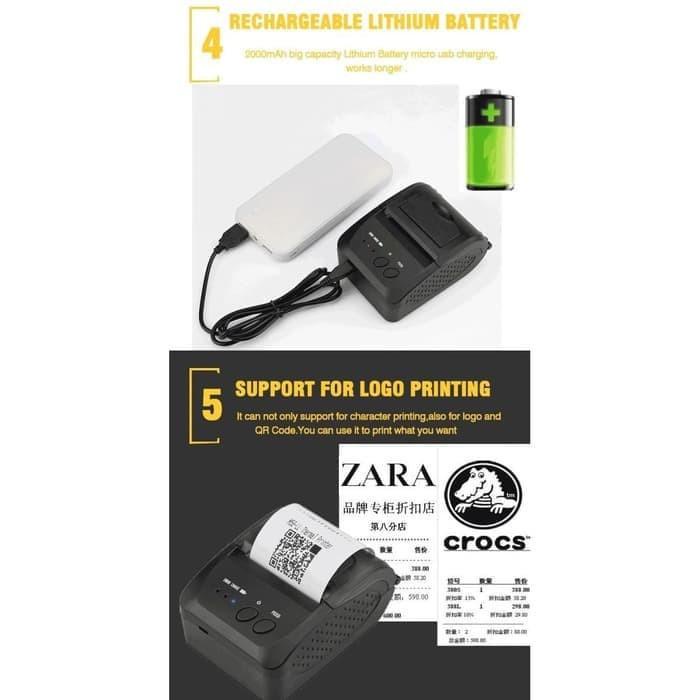 Mini Printer Thermal Bluetooth Eppos Ep-5802Ai (Ppob / Kasir) Rpp02N Mokapos Qasir Gobiz Cetak Resi
