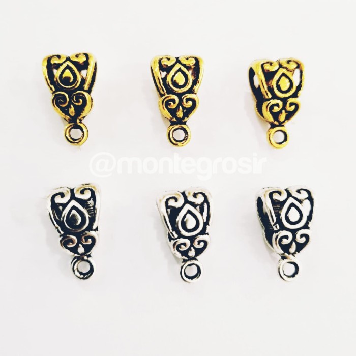 

Produk Unggulan] Tibetan Bail Metal Spacer Beads Konektor Liontin Kalung DIY