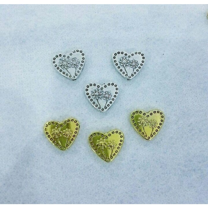 

<<<<<] Metal Charm Love With Motif Flower