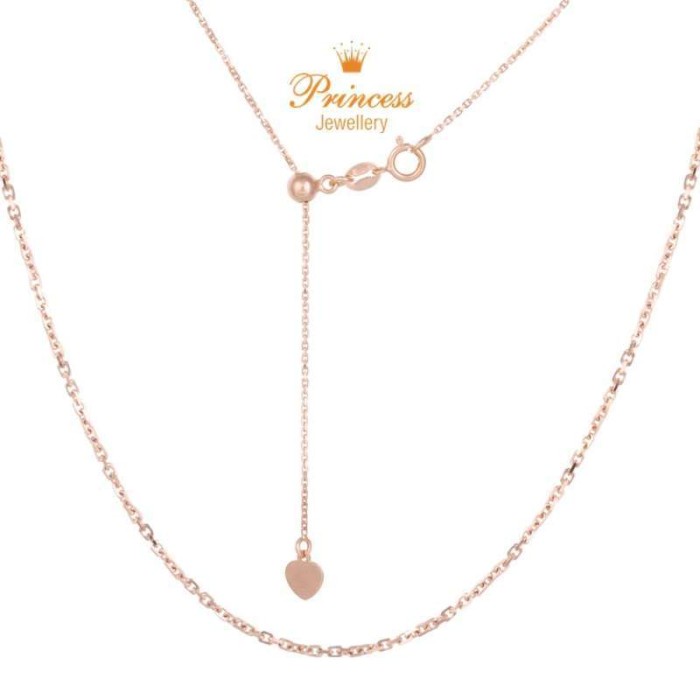 Kalung Emas Rose Gold Model Serut Princess Jewellery