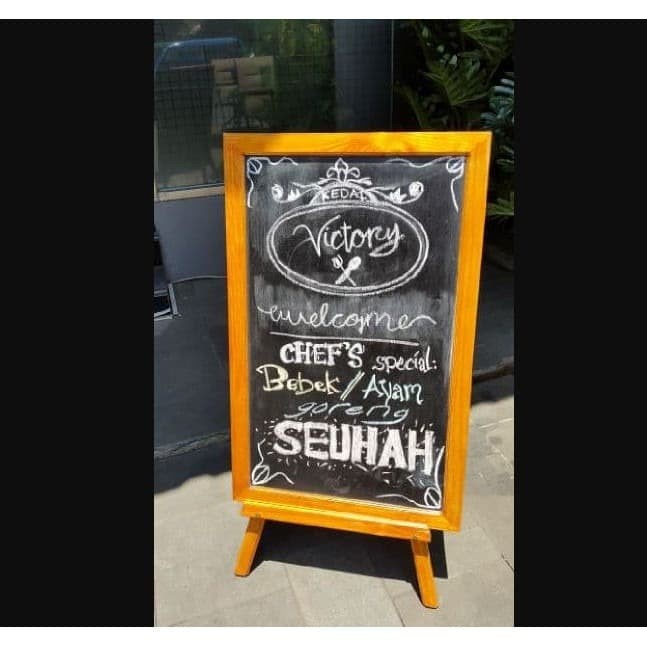 

Papan Tulis Kapur Blackboard Menu Cafe + Stand 1 side 50 x 80 TERLARIS/TERMURAH/TERPOPULER