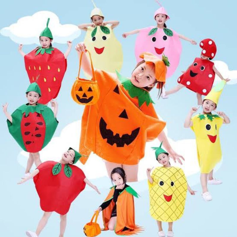 kostum buah dan sayur anak/kostum karnaval/kostum Helloween/kostum anak tk sd
