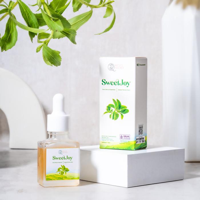 

[Ricu's Secret] 2 Botol Sweet Joy dan Pouch - Stevia Tetes Cair Natural Sweetener Pemanis Alami