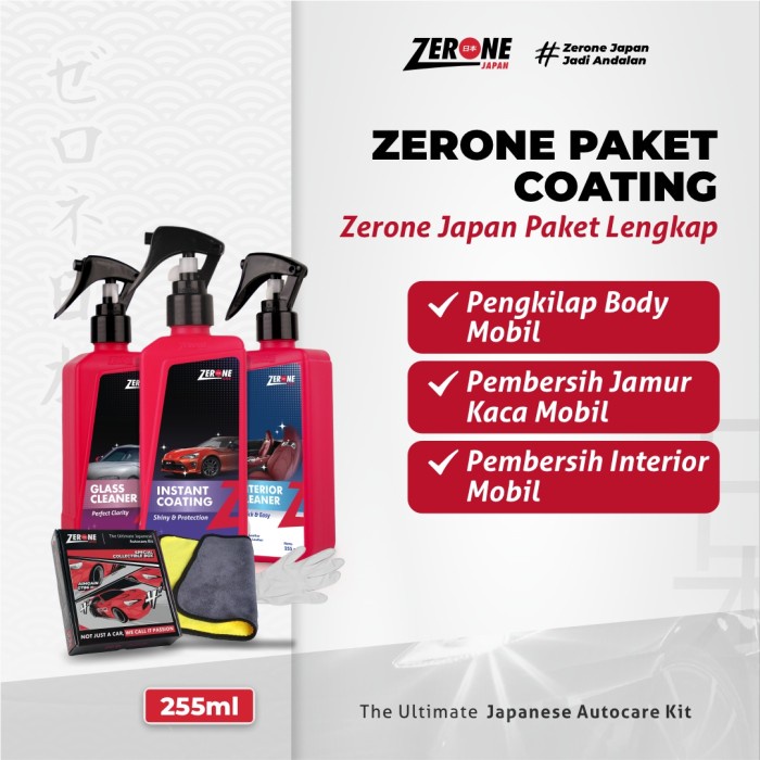 Zerone Paket Coating Pembersih Pengkilap Pembersih Jamur Kaca Mobil