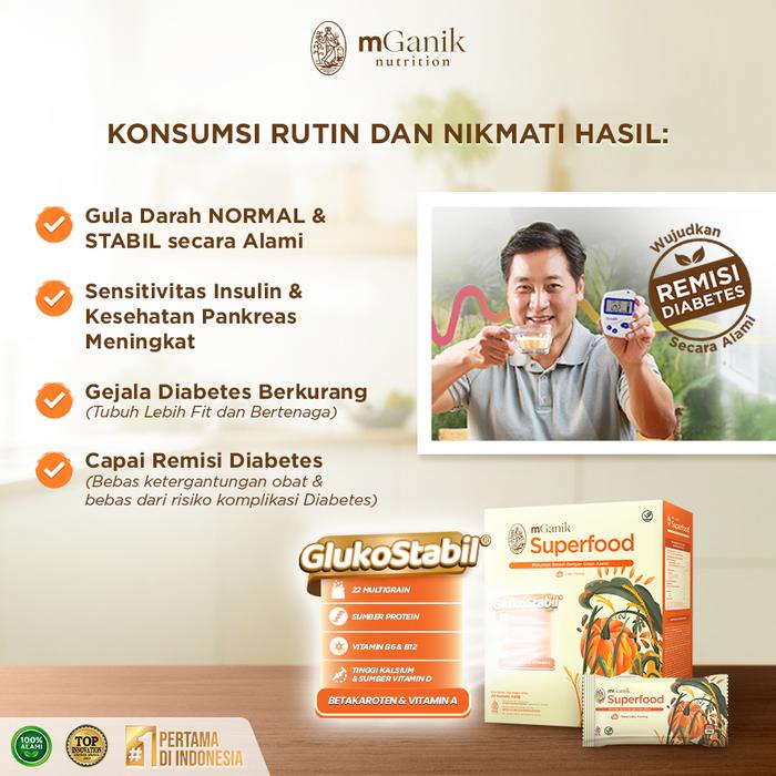 

[UPGRADED FORMULA] mGanik Superfood Multigrain - Suplemen Diabetes (20 sachet)