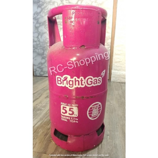 Tabung Bright Gas / Tabung Gas Pink 5,5 Kg ( 5.5 Kg ) + Full Isi