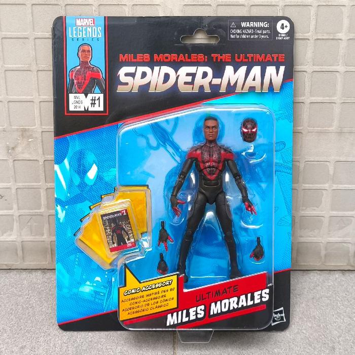 SALE  HASBRO MARVEL LEGENDS ULTIMATE MILES MORALES SPIDERMAN RETRO COMIC VINTAGE CARD ULTIMATE